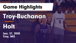 Troy-Buchanan  vs Holt  Game Highlights - Jan. 27, 2020