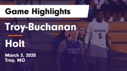 Troy-Buchanan  vs Holt  Game Highlights - March 3, 2020