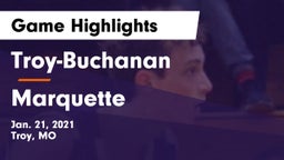 Troy-Buchanan  vs Marquette  Game Highlights - Jan. 21, 2021