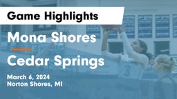 Mona Shores  vs Cedar Springs  Game Highlights - March 6, 2024