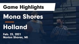 Mona Shores  vs Holland  Game Highlights - Feb. 23, 2021