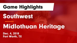 Southwest  vs Midlothuan Heritage Game Highlights - Dec. 4, 2018