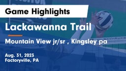 Lackawanna Trail  vs Mountain View jr/sr , Kingsley pa Game Highlights - Aug. 31, 2023