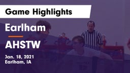 Earlham  vs AHSTW  Game Highlights - Jan. 18, 2021