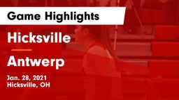 Hicksville  vs Antwerp  Game Highlights - Jan. 28, 2021