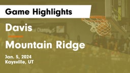 Davis  vs Mountain Ridge  Game Highlights - Jan. 5, 2024