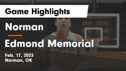 Norman  vs Edmond Memorial  Game Highlights - Feb. 17, 2023