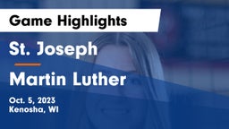 St. Joseph  vs Martin Luther  Game Highlights - Oct. 5, 2023