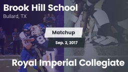 Matchup: Brook Hill High vs. Royal Imperial Collegiate 2017