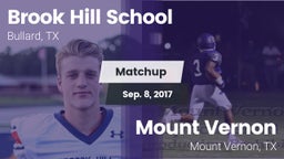 Matchup: Brook Hill High vs. Mount Vernon  2017