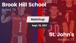 Matchup: Brook Hill High vs. St. John's  2017
