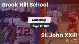 Matchup: Brook Hill High vs. St. John XXIII  2017