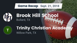 Recap: Brook Hill School vs. Trinity Christian Academy 2018