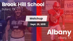 Matchup: Brook Hill High vs. Albany  2018