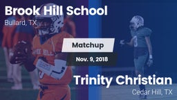 Matchup: Brook Hill High vs. Trinity Christian  2018