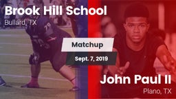 Matchup: Brook Hill High vs. John Paul II  2019