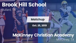 Matchup: Brook Hill High vs. McKinney Christian Academy 2019