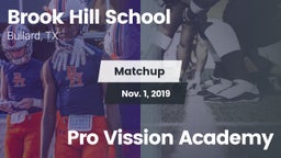 Matchup: Brook Hill High vs. Pro Vission Academy 2019