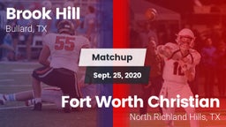 Matchup: Brook Hill High vs. Fort Worth Christian  2020