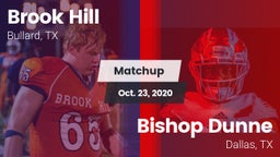 Matchup: Brook Hill High vs. Bishop Dunne  2020