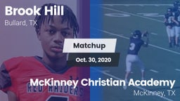 Matchup: Brook Hill High vs. McKinney Christian Academy 2020