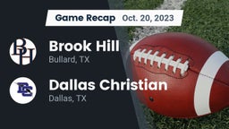 Recap: Brook Hill   vs. Dallas Christian  2023