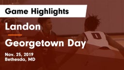 Landon  vs Georgetown Day  Game Highlights - Nov. 25, 2019