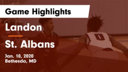 Landon  vs St. Albans  Game Highlights - Jan. 10, 2020