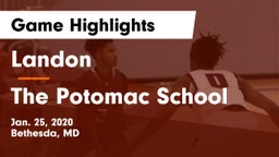 Landon  vs The Potomac School Game Highlights - Jan. 25, 2020
