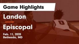 Landon  vs Episcopal  Game Highlights - Feb. 11, 2020