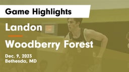 Landon vs Woodberry Forest  Game Highlights - Dec. 9, 2023