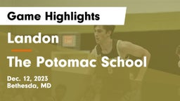 Landon vs The Potomac School Game Highlights - Dec. 12, 2023