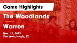 The Woodlands  vs Warren  Game Highlights - Nov. 17, 2023