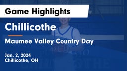 Chillicothe  vs Maumee Valley Country Day  Game Highlights - Jan. 2, 2024