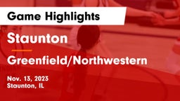 Staunton  vs Greenfield/Northwestern Game Highlights - Nov. 13, 2023