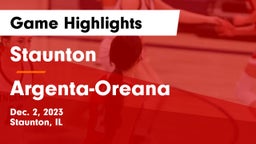 Staunton  vs Argenta-Oreana  Game Highlights - Dec. 2, 2023