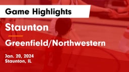 Staunton  vs Greenfield/Northwestern Game Highlights - Jan. 20, 2024