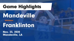 Mandeville  vs Franklinton Game Highlights - Nov. 23, 2020