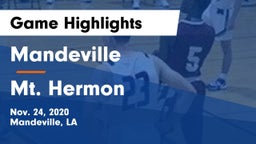 Mandeville  vs Mt. Hermon  Game Highlights - Nov. 24, 2020
