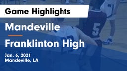 Mandeville  vs Franklinton High Game Highlights - Jan. 6, 2021