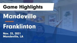 Mandeville  vs Franklinton Game Highlights - Nov. 23, 2021
