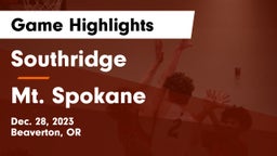 Southridge  vs Mt. Spokane Game Highlights - Dec. 28, 2023