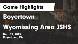 Boyertown  vs Wyomissing Area JSHS Game Highlights - Dec. 13, 2023