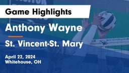 Anthony Wayne  vs St. Vincent-St. Mary  Game Highlights - April 22, 2024