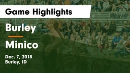 Burley  vs Minico  Game Highlights - Dec. 7, 2018