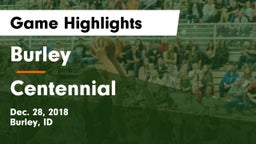 Burley  vs Centennial  Game Highlights - Dec. 28, 2018