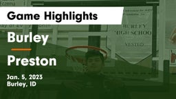 Burley  vs Preston  Game Highlights - Jan. 5, 2023