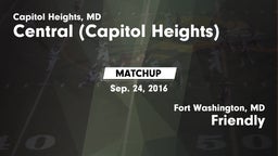 Matchup: Central  vs. Friendly  2016