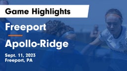 Freeport  vs Apollo-Ridge  Game Highlights - Sept. 11, 2023