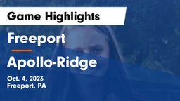 Freeport  vs Apollo-Ridge  Game Highlights - Oct. 4, 2023